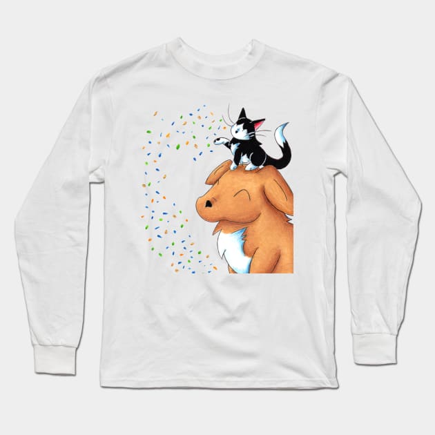 Birthday Buddies Long Sleeve T-Shirt by KristenOKeefeArt